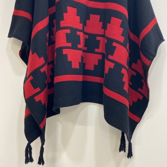 Vintage ROJA Mayan Aztec Lambswool Poncho By Designer Ann Tobias - Picture 5 of 9